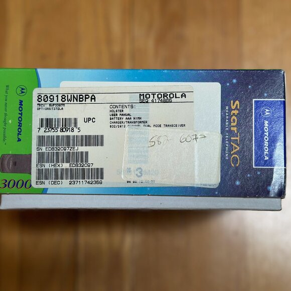 Original 1999 Motorola StarTac 3000 cellular telephone - Picture 2 of 8